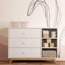 Central Park 3-drawer - White / Natural