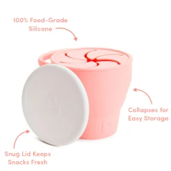 C’est Silicone!™ Snack Catcher with Lid - Coral