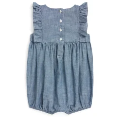 Chambray Bubble One Piece 6-24m