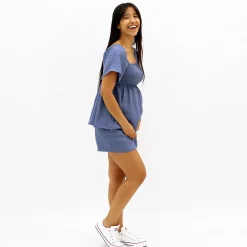 Chambray Maternity Shorts