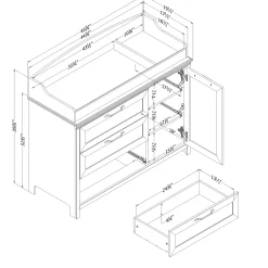Changing Table - Daisie Pure White