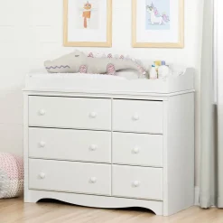 Changing table / Dresser with 6 Drawers Angel - White