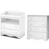 Changing Table and 4-Drawer Chest Set - Angel Pure White