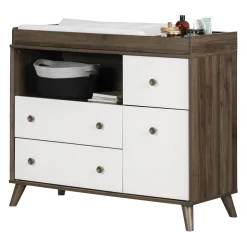 Changing Table Yodi - Natural Walnut / White