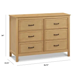 Charlie 6-Drawer Double Dresser - Honey