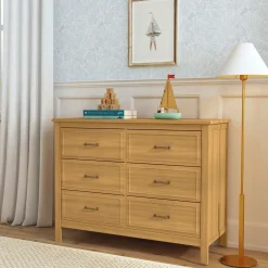 Charlie 6-Drawer Double Dresser - Honey
