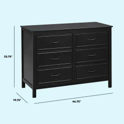 Charlie 6-Drawer Double Dresser - Ebony