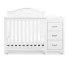 Charlie 4-in-1 Convertible Mini Crib & Changer - White