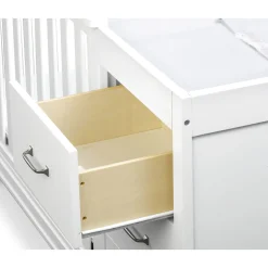 Charlie 4-in-1 Convertible Mini Crib & Changer - White