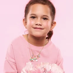 Charming Whimsy Necklace and Earring Gift Set - Rainbow Heart