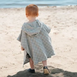 Checkered Beach Poncho 12-24m
