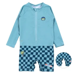 Checkered Ls Uv Swimsuit 6-24m