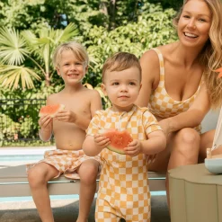 Checkered UV Swimsuit 0-24m