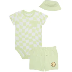 Checks 3 Pieces Short Set 0-9m