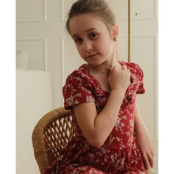 Cherries Flowers Rib Dress7-14