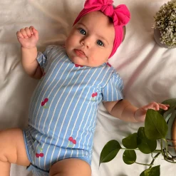 Cherry Stripe Bodysuit 3-24m