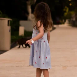 Cherry Stripe Dress 2-8y