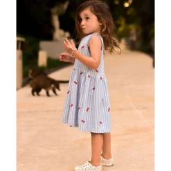 Cherry Stripe Dress 2-8y
