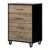 Chest - Arlen Weathered Oak and Matte Black