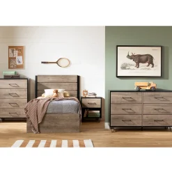 Chest - Arlen Weathered Oak and Matte Black