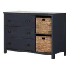 Chest with 3 Drawers and Baskets Cotton Candy - Blueberry