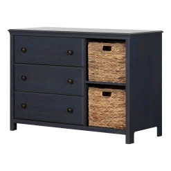 Chest with 3 Drawers and Baskets Cotton Candy - Blueberry