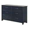 Chest with 6 Drawers Asten - Blueberry