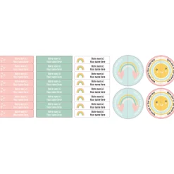 Classical Name Labels - Rainbows