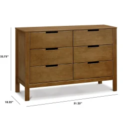 Colby 6-Drawer Double Dresser - Walnut