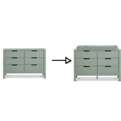 Colby 6-Drawer Double Dresser - Light Sage