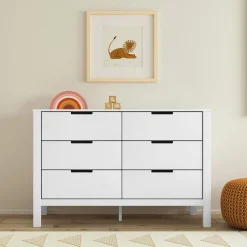 Colby 6-Drawer Double Dresser - White