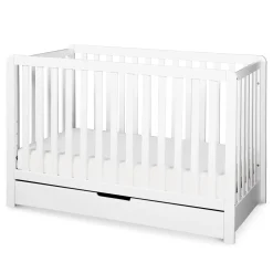 Colby 4-in-1 Convertible Crib with Trundle Drawer - White