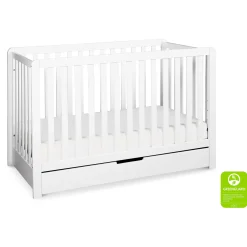 Colby 4-in-1 Convertible Crib with Trundle Drawer - White