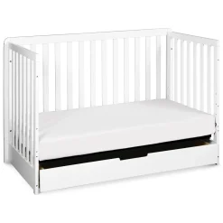 Colby 4-in-1 Convertible Crib with Trundle Drawer - White