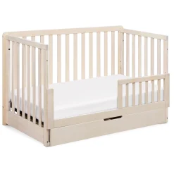 Colby 4-in-1 Convertible Crib with Trundle Drawer - Washed Natural