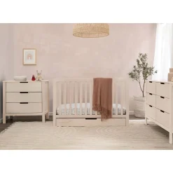 Colby 4-in-1 Convertible Crib with Trundle Drawer - Washed Natural