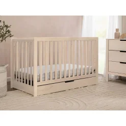 Colby 4-in-1 Convertible Crib with Trundle Drawer - Washed Natural