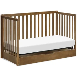 Colby 4-in-1 Convertible Crib with Trundle Drawer - Walnut