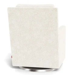 Como Rocking and Swivel Armchair - White Faux Sheepskin / Steel