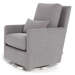 Como Rocking and Swivel Armchair - Pepper Grey / Steel