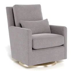 Como Rocking and Swivel Armchair - Pepper Grey / Gold