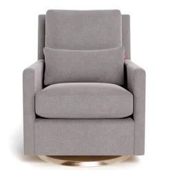 Como Rocking and Swivel Armchair - Pepper Grey / Gold