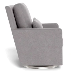 Como Rocking and Swivel Armchair - Pebble Grey / Steel