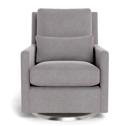 Como Rocking and Swivel Armchair - Pebble Grey / Steel