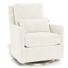 Como Rocking and Swivel Armchair - White Faux Sheepskin / Gold