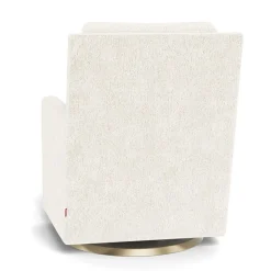 Como Rocking and Swivel Armchair - White Faux Sheepskin / Gold