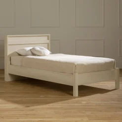 Complete Bed with Headboard - August Bleached Oak