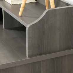 Computer Desk with Hutch - Versa Gray Maple
