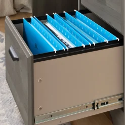 Computer Desk with Hutch - Versa Gray Maple