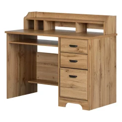 Computer Desk with Hutch - Versa Nordik Oak
